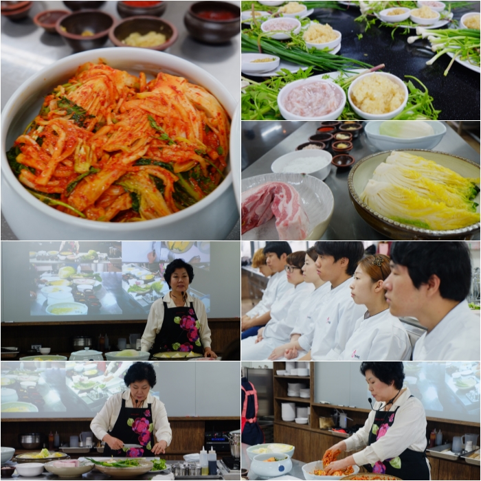 서울연희실용전문학교 실용음악학과 뮤지컬학과 뮤직비지니스학과 방송연예매니지먼트학과 등 학교생활 - 한식특강 김치담그기와 보쌈